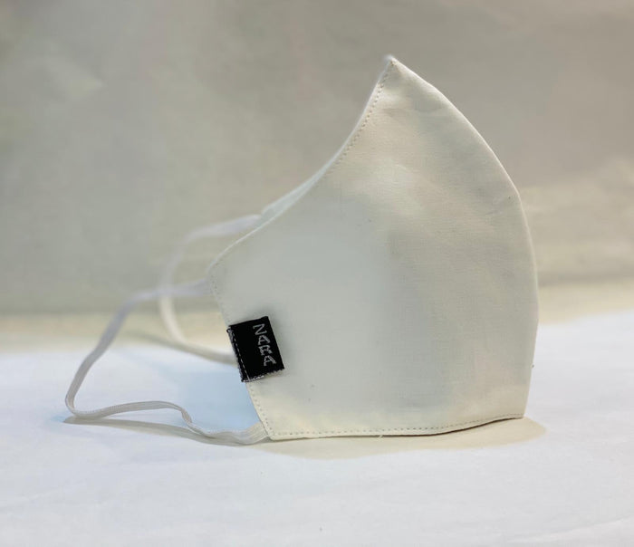 Unisex Designer Plain white Silk Cloth Face Masks