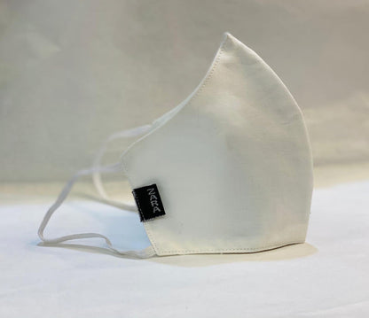 Unisex Designer Plain white Silk Cloth Face Masks