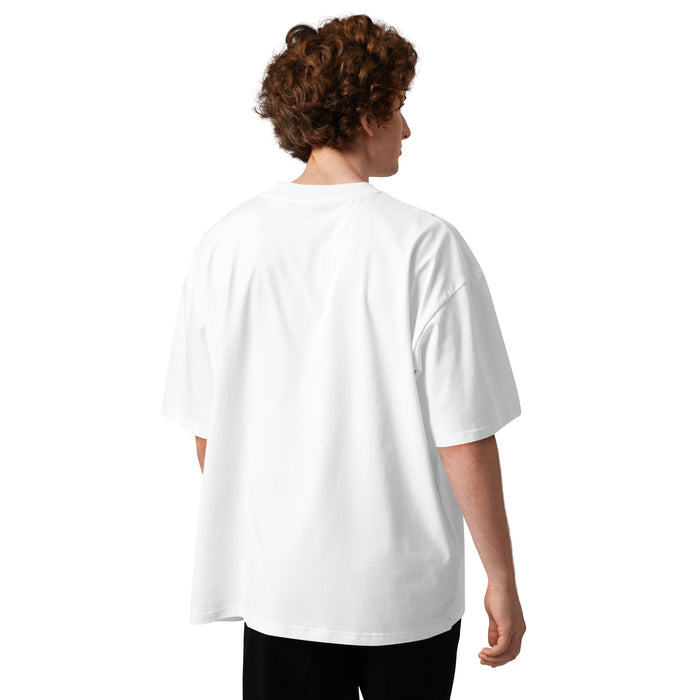 White Graphic Tee Shirts with oversized fit and No Desire To Fit In design