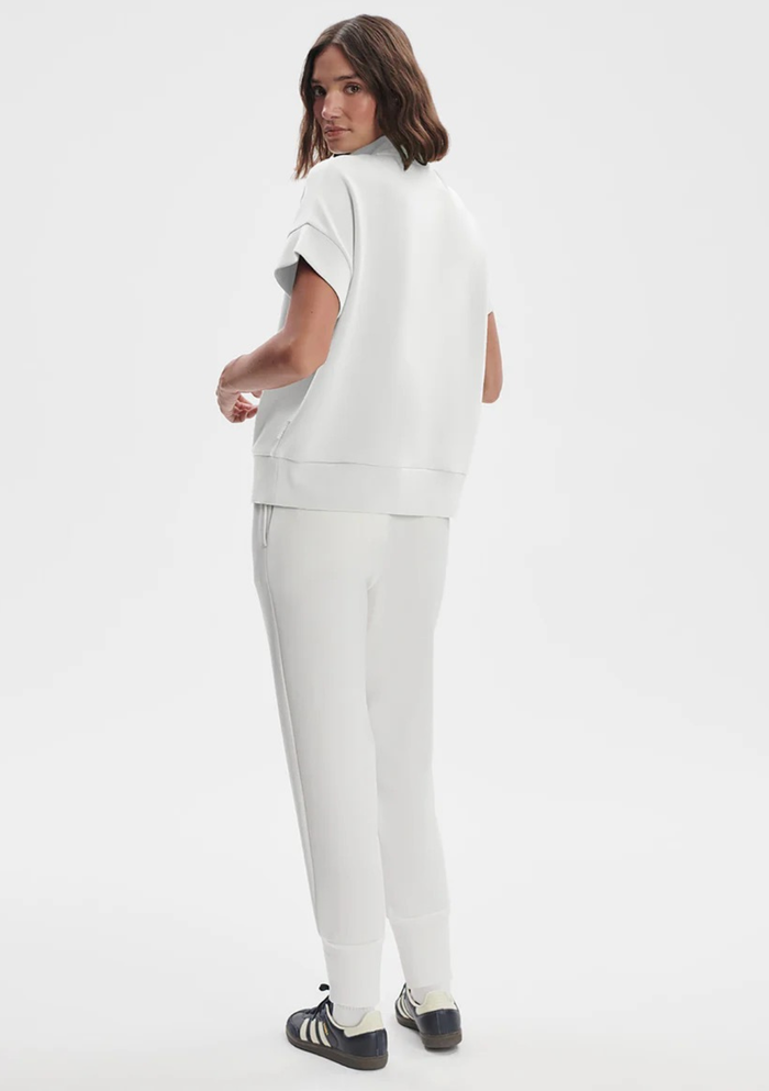 Varley Ritchie Short Sleeve Sweat - White