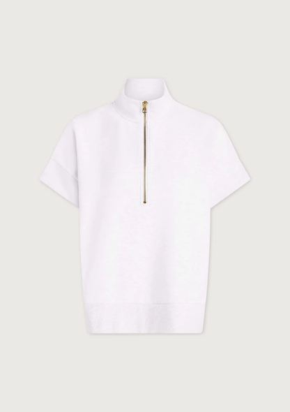 Varley Ritchie Short Sleeve Sweat - White
