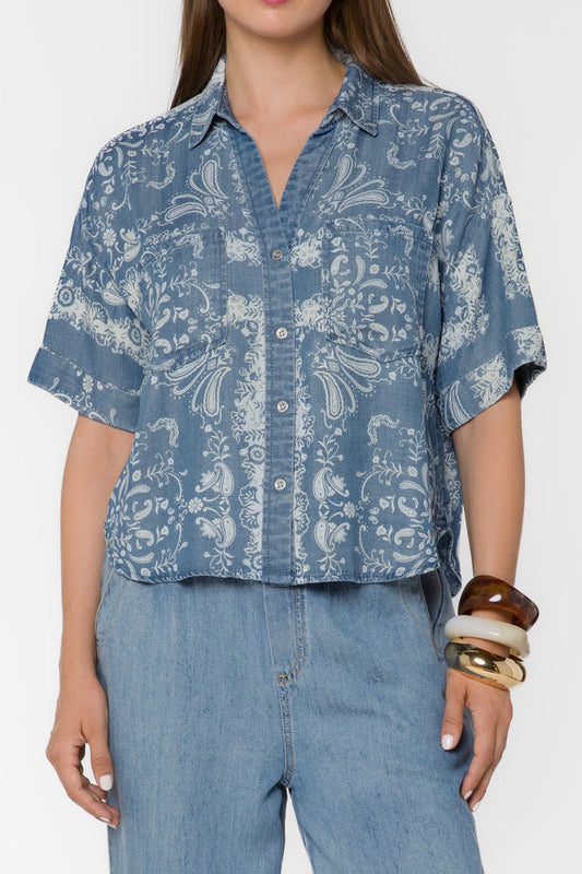 Velvet Heart | Brandon Bandana Scarf Shirt