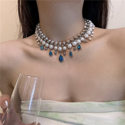 Victorian Cascade Pearl Necklace - Fashionnsio