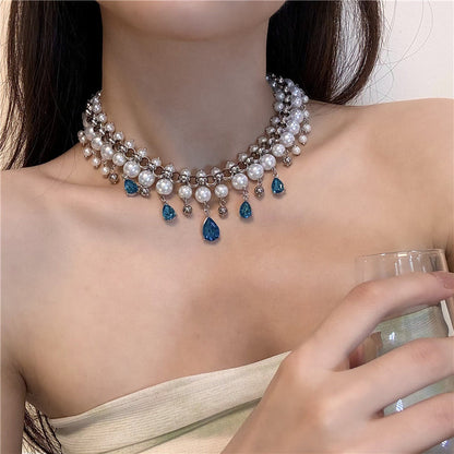 Victorian Cascade Pearl Necklace - Fashionnsio