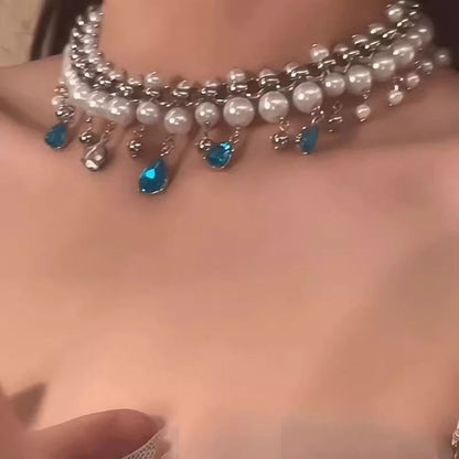 Victorian Cascade Pearl Necklace - Fashionnsio