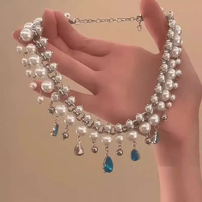 Victorian Cascade Pearl Necklace - Fashionnsio