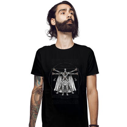 Daily_Deal_Shirts Fitted Shirts, Mens / Small / Black Vitruvian Moon Knight
