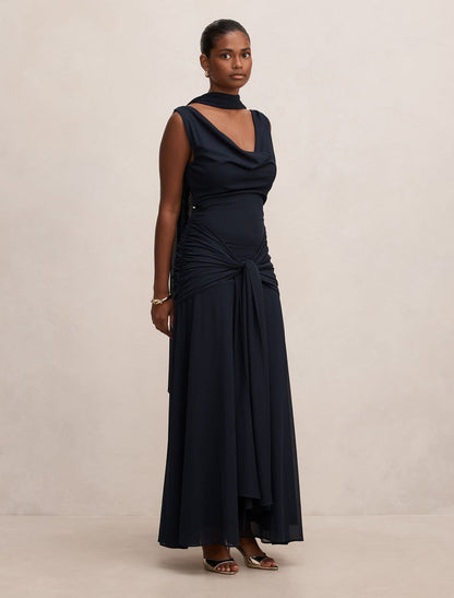 Vivianne Petite Scarf Tie Maxi Dress Forever New
