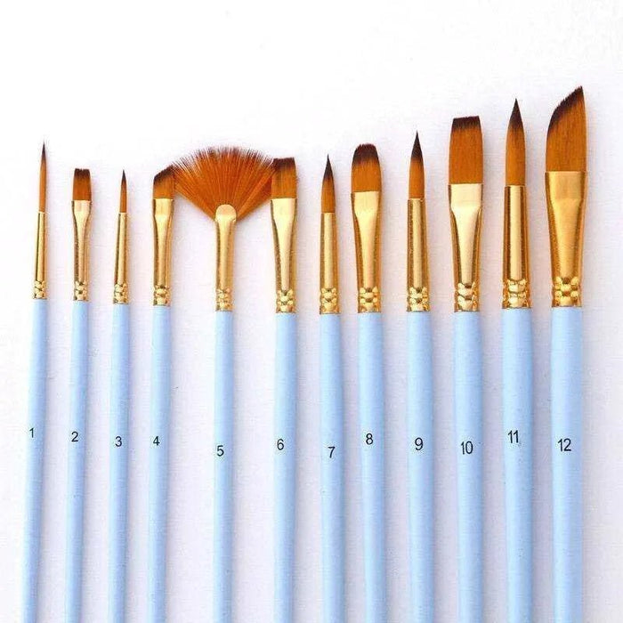 Watercolor Painting Brush Set - 12pcs - DiyCraftsProject