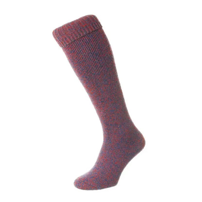 Sub Zero wellington boot long sock in red marl photographed on a white background