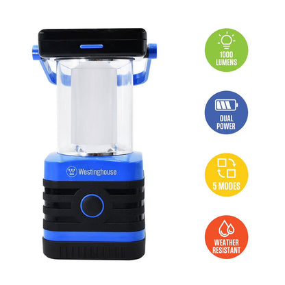 Westinghouse 1000 Lumen Solar Rechargeable LED Portable Lanterns