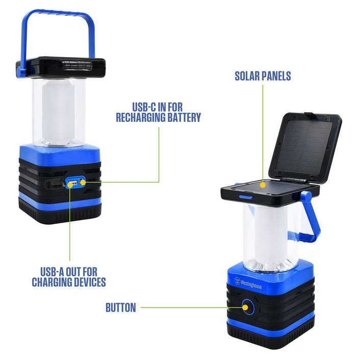 Westinghouse 1000 Lumen Solar Rechargeable LED Portable Lanterns
