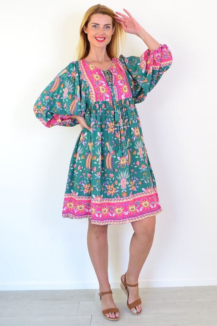 Dream Willow Bohemian Queen Dress tunic featuring flowing fabric, boho style, and intricate details, perfect for casual or festival wear.