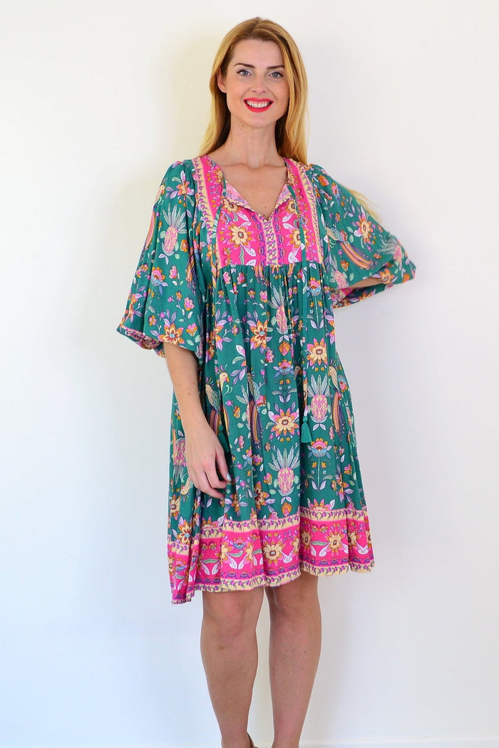 Dream Willow Bohemian Queen Dress tunic featuring flowy fabric, boho style, and intricate patterns, perfect for a relaxed, stylish look.