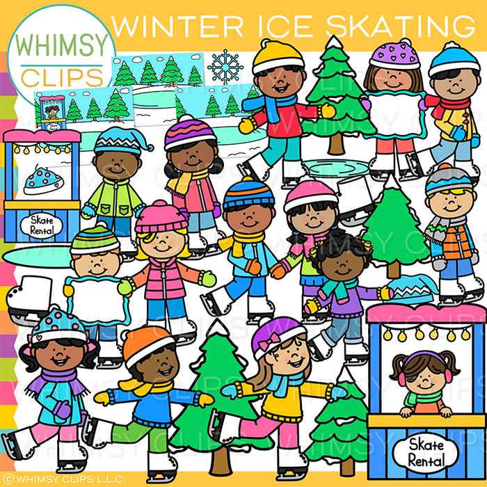 Winter Ice Skating Clip Art