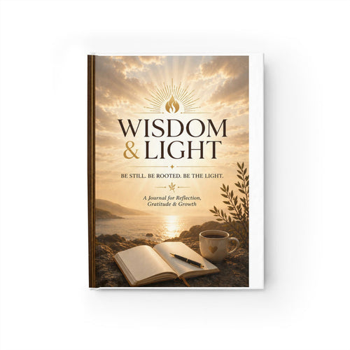 Wisdom & Light Inspirational Journal | Be Still, Be Rooted, Be the Light | Hardcover Lined Journal
