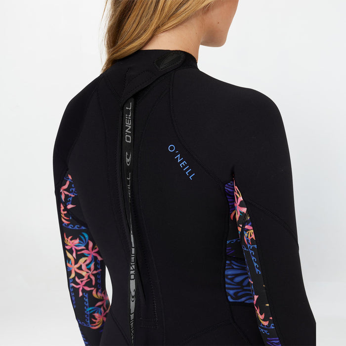 Women's Bahia 2mm Long Sleeve Mid Spring Suit Back Zip - Tropic Texta