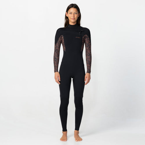Women's Bahia 4/3mm Steamer Chest Zip - Terra Weave