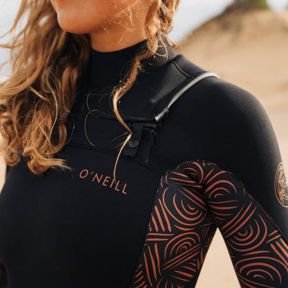 Women's Bahia 4/3mm Steamer Chest Zip - Terra Weave