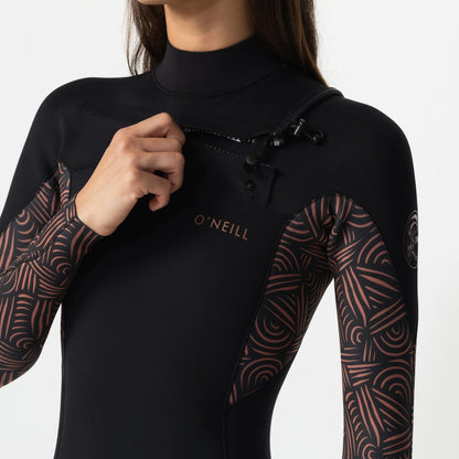 Women's Bahia 4/3mm Steamer Chest Zip - Terra Weave
