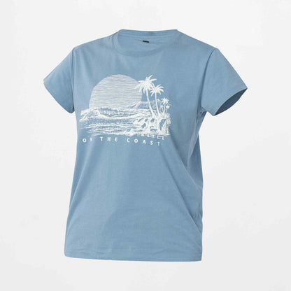 Women's Coastal Vibes T-Shirt - Faded Denim