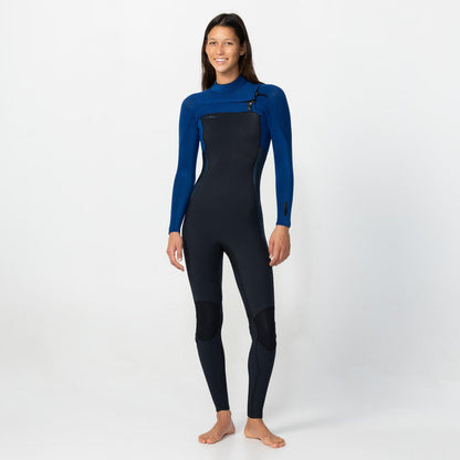 Women's HyperFreak 3/2+mm Steamer Chest Zip - Night Tides
