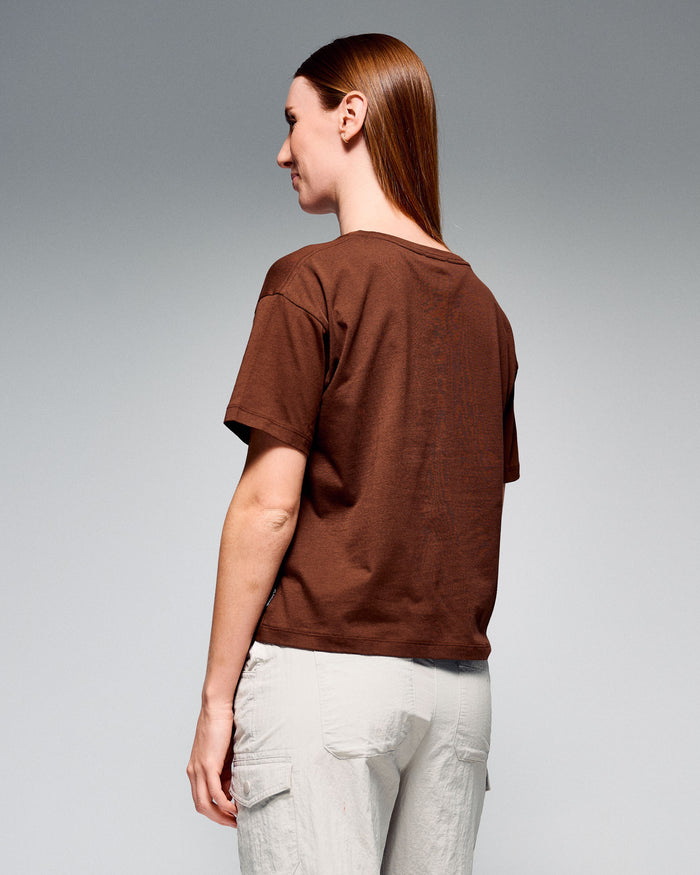Women's Lizard Organic Cotton T-Shirt - Cocoa