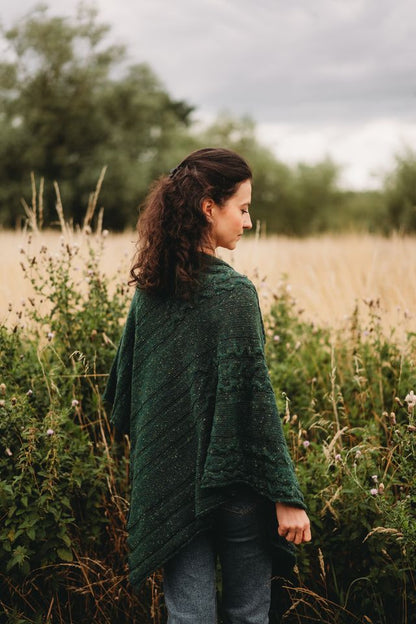 Women's Merino Wool Barra Poncho Shawl
