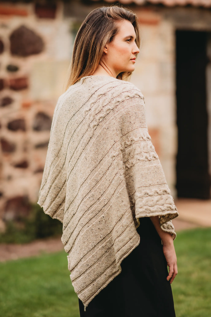 Women's Merino Wool Barra Poncho Shawl