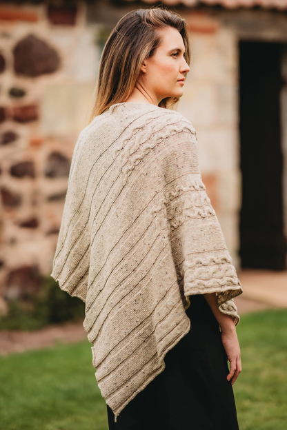 Women's Merino Wool Barra Poncho Shawl