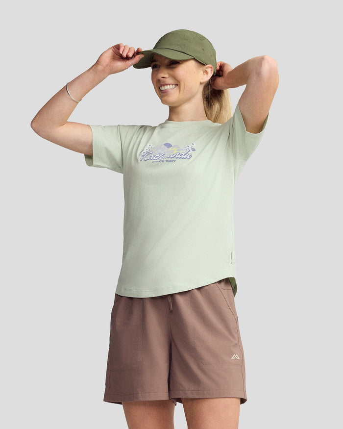 Women’s Mt Cook Lily Organic Cotton T-Shirt - Light Sage