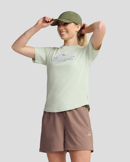 Women’s Mt Cook Lily Organic Cotton T-Shirt - Light Sage