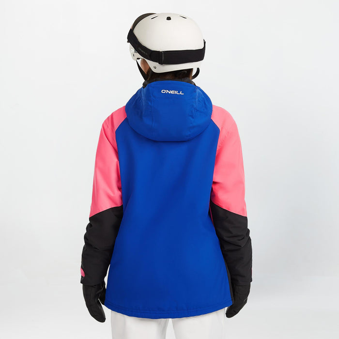 Women's Play Asymmetric Snow Jacket - Active Blue Colour Block