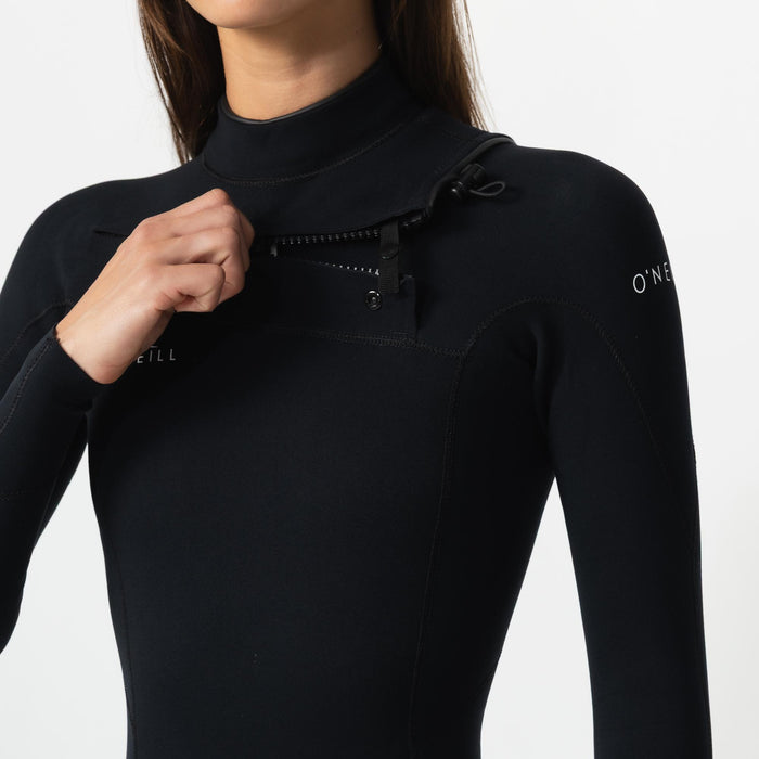 Women's Reactor GBS 4/3mm Steamer Chest Zip - Black