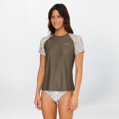 Women's Salina Short Sleeve Rash Vest Tee - Dune