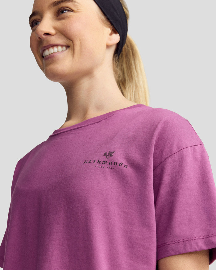 Women’s Trail Treasure Organic Cotton T-Shirt - Washed Berry