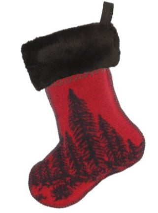 Wooded River Christmas Stocking