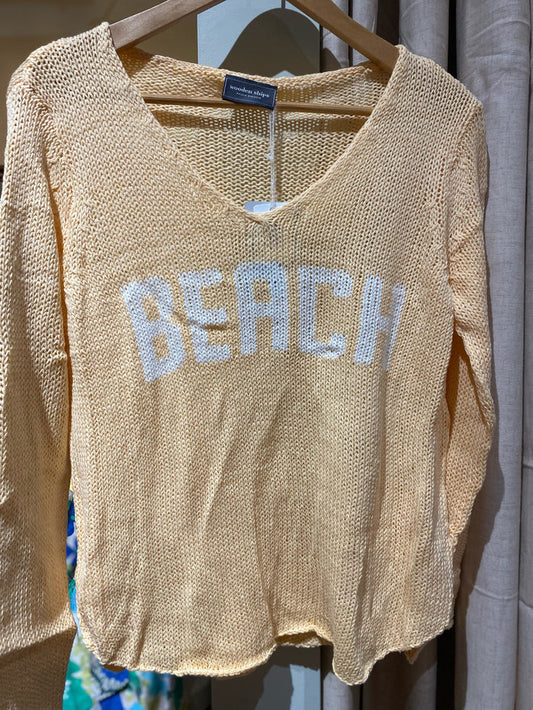 Wooden Ships Beach V Cotton Sweater