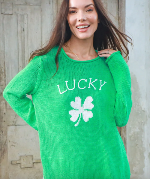 Wooden Ships Lucky Clover Crew Sweater