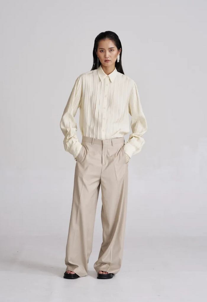 Chic woven stripe yellow cotton shirt, women's stylish yellow striped blouse, casual cotton striped shirt, fashionable woven yellow top, trendy yellow cotton blouse, elegant cotton striped shirt for women, summer woven stripe shirt, versatile yellow fashion blouse, modern woven stripe cotton shirt, comfortable casual yellow top, wardrobe staple yellow shirt, women’s chic woven cotton blouse.