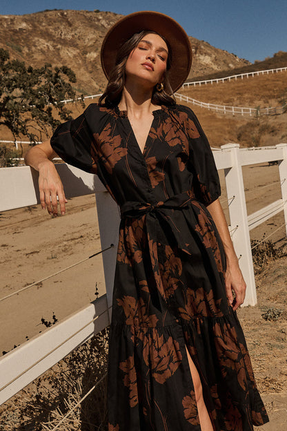 Wynette Tiered Midi Dress Celina Floral