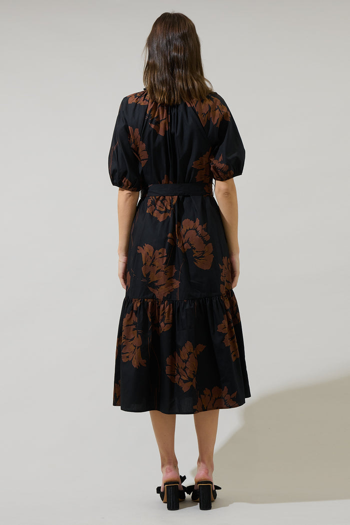 Wynette Tiered Midi Dress Celina Floral