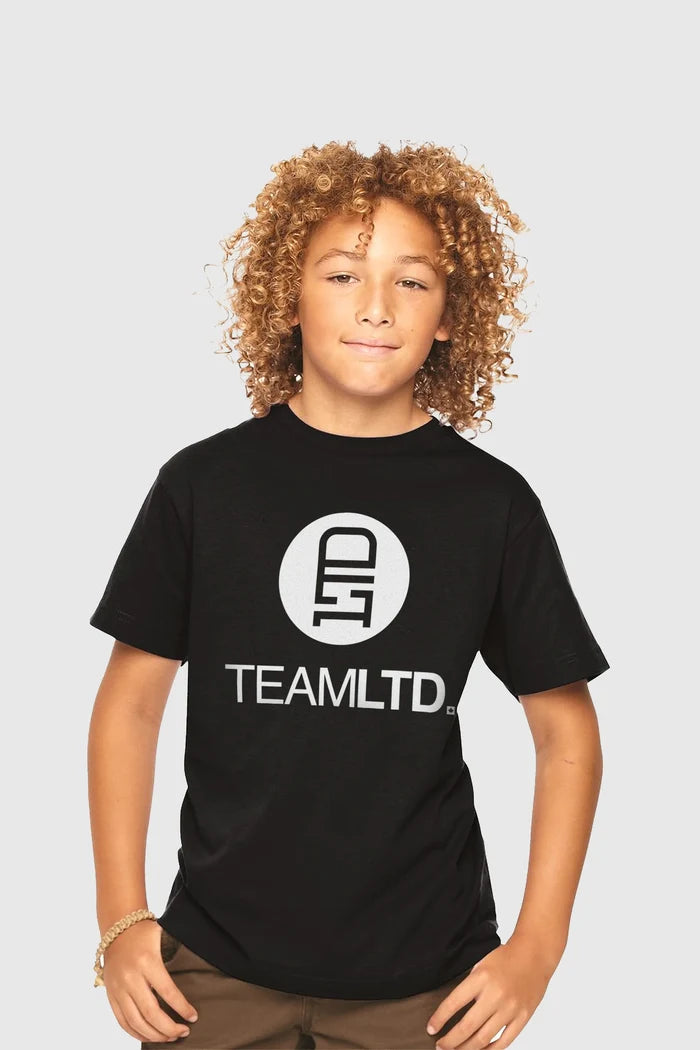 Youth Black Logo Tee - Back