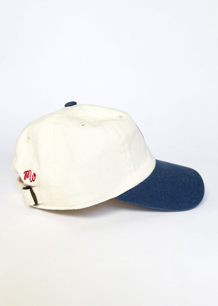 Youth Chi Heart Icon Hat - Ivory & Breaker Blue