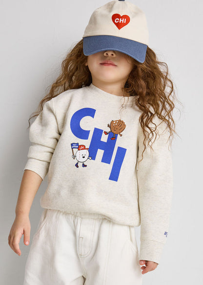 Youth Chi Heart Icon Hat - Ivory & Breaker Blue
