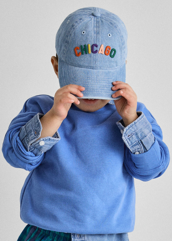 Youth Sweet Home Chicago Baseball Hat - Denim