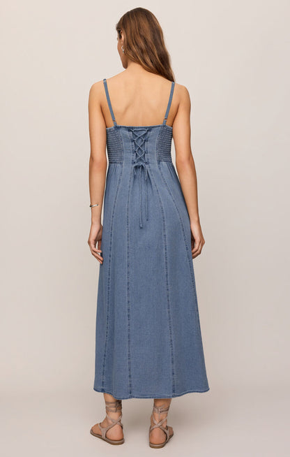 Z Supply Leonora Indigo Midi Dress in Classic Indigo