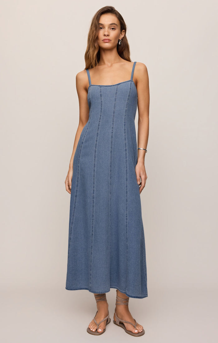 Z Supply Leonora Indigo Midi Dress in Classic Indigo