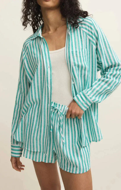 Z Supply | The Perfect Linen Striped Top La Palma