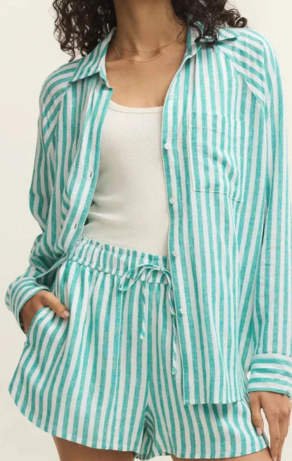 Z Supply | The Perfect Linen Striped Top La Palma